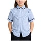 thumbnail image 2 of Blusa y camisa de manga corta con cuello vuelto Camisa para niña Camiseta de uniforme escolar de verano de manga corta para niña Camisa para niña Top de poliéster para niño, 2 of 6