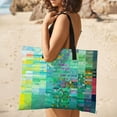 thumbnail image 5 of Colored Grid Geometry Outdoor Picnic Blanket, Foldable Waterproof Beach Mat, Portable Beach Blanket for Beach Camping, Hiking, Family Concerts, 5 of 8