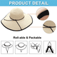 thumbnail image 3 of Sombrilla, protección solar, sombrero de paja para el ocio de verano., 3 of 5