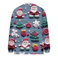 thumbnail image 5 of Cárdigan informal de punto con estampado navideño para mujer, chaqueta con botones y abrigo para mujer, 5 of 5