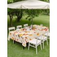 thumbnail image 3 of Outdoor Tablecloth with Umbrella Hole and Zipper, Orange Leaves Fall Rectangle Table Cloth 60x84 Inch Waterproof Tablecloth, Birds Branches Pine Cones Picnic Table Cover for Patio Camping, 3 of 7