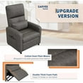 thumbnail image 5 of Power Recliner Chair, Adjustable Electric Recliner Ergonomic Overstuffed Single Sofa, Tall Back, Padded Seat, 2 Side Pockets and USB Port, Home Theater Seating for Living Room, 5 of 8