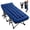 Navy-Blue, variant on NAPWANT Folding Camping Cot for Adults with Mattress - 1200D Oxford Portable Cot Bed with Carry Bag for Camping, Hiking, Travel, Guest , Grey