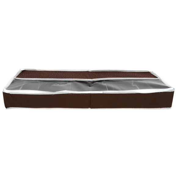Waterproof Shoes Storage Box, Foldable Shoe Storage Bag, Coffee Attic Bedroom For Dormitory Basement S 80x25x10cm
