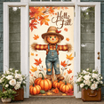 thumbnail image 5 of Decorative Design Autumn Banner Scarecrow Pumpkin Fall Leaves for Outdoor Decor Seasonal Celebration Wall Hanging, 5 of 9