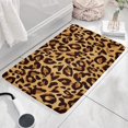thumbnail image 3 of Yellow and Brown Of Leopard Print Flannel Non Slip Door Rugs,Washable Door Mats Indoor,Decorative Door Mats,Dirt-Resistant and Absorbent Doormat for Entrance,Bedroom,Kitchen,Bathroom,23.5"x16", 3 of 5