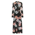 thumbnail image 4 of DPTALR Femmes Casual Imprimé Cravate Longue Jupe Robe, 4 of 5