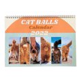 thumbnail image 1 of Gatos Patrón 2022 Calendario de pared Páginas de papel grueso Listo para colgar Agenda del planificador XBTCLXEBCO Cada mes presenta una foto divertida y a todo color de gatos., 1 of 5