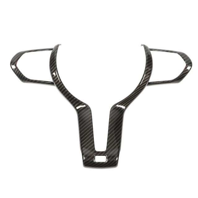 Oubit Steering Wheel Decor,Steering Wheel Trim Carbon Steering Wheel Sticker Steering Wheel Panel Frame Compact and Lightweight