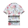thumbnail image 2 of Jinda Men's Men's Hawaii Shirts Aloha Short Sleeve Button Down Shirt Button Up Shirt Cotton Loose Button Up Pocket Top Multicolored Large, 2 of 4