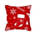 thumbnail image 1 of Funda de almohada navideña de dibujos animados, regalo de vacaciones de Papá Noel, funda de cojín cuadrada, 1 of 5