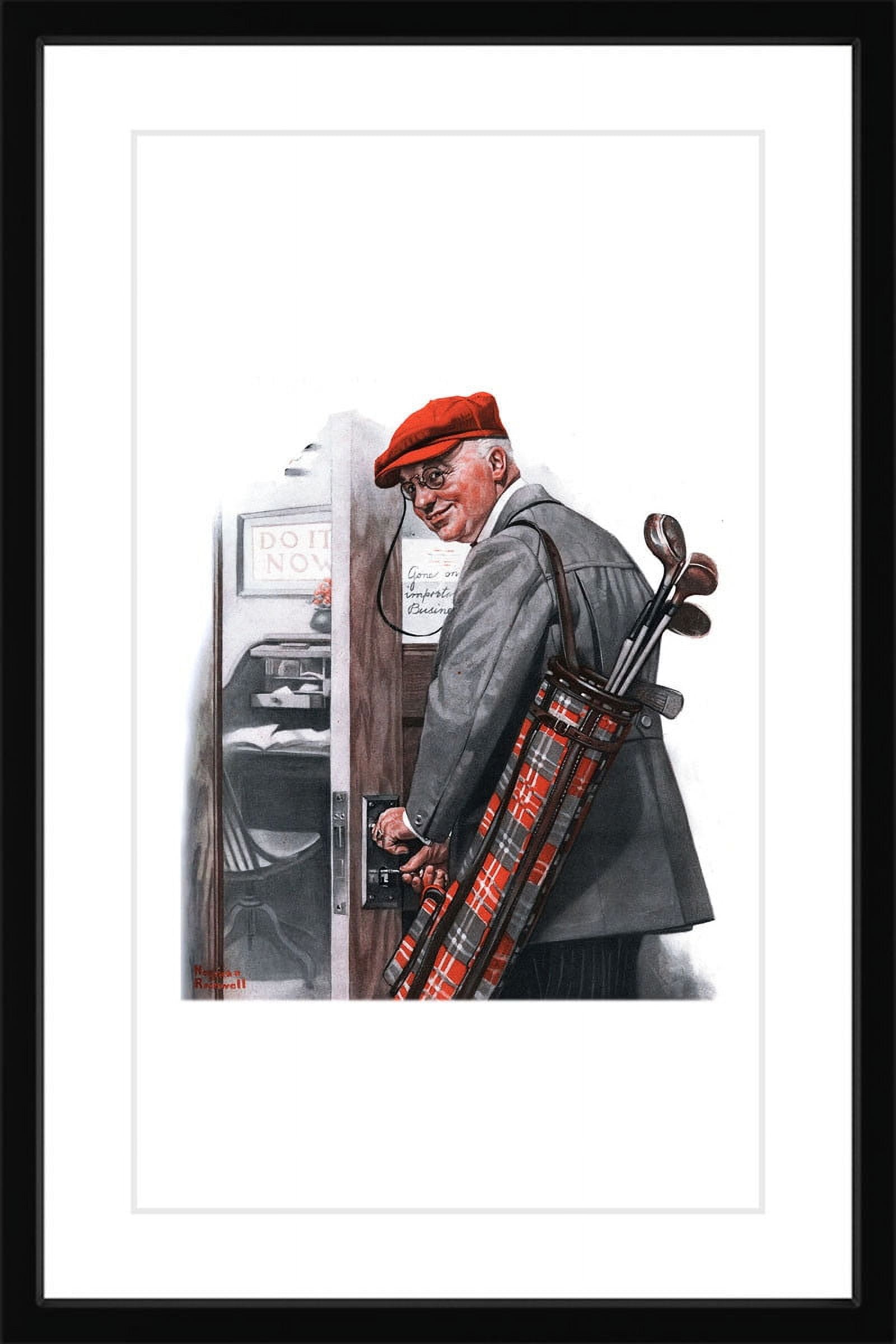 Marmont Hill "Important Business" by Norman Rockwell Framed Art Print
