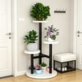 thumbnail image 5 of chaungfeng 3 Tier Plant Stand Indoor, Metal Wood Plant Stands for Indoor Plants Multiple, Corner Tiered Flower Plants Shelf Stand for Living Room Bedroom, 5 of 6