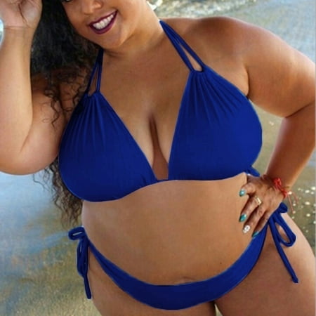 JHGabsa Womens Solid Push Up Padded Plus Size Bikini Set Swimsuit Bathing Suit Swimwear Sports Bra Swimsuits for Women Womens Swimming Suits with Skirts