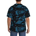 thumbnail image 3 of Balery Spacecraft Camisa Casual de Manga Corta con Botones para Hombre, Texturizada, Estilo Cubano, para Playa, Verano-Small, 3 of 5