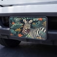 thumbnail image 7 of Cute Zebra in The Jungle License Plate Frame, Decorative Novelty License Plate Rust-Proof Stainless Steel, Unique Car Tags 12X6IN, 7 of 7