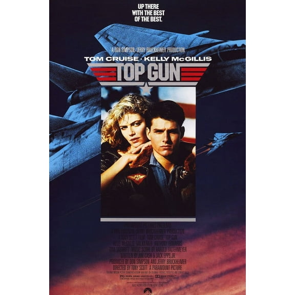 Top Gun Tom Cruise Kelly Mcgillis Movie Art 24x36 Movie Poster HD Aluminum Wall Art