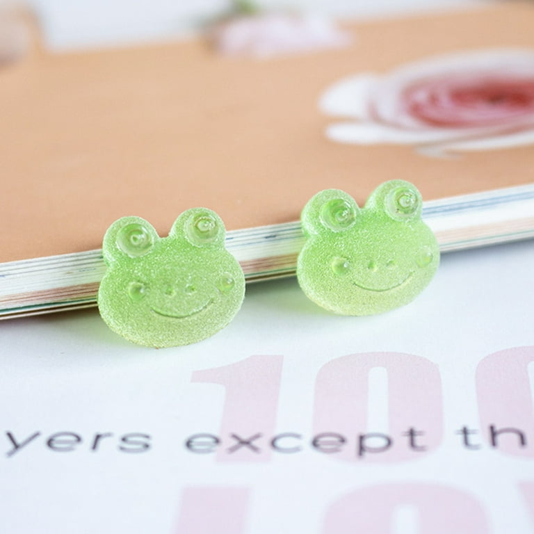 Jiaroswwei 10Pcs Candy Nail Charms Cute Bear Frog Pig Animal