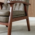 thumbnail image 5 of Mid Century Single Armchair Sofa Accent Chair Retro Modern Solid Wood Armrest Accent Chair, Fabric Upholstered Wooden Lounge Chair, 5 of 10