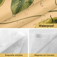 thumbnail image 4 of No Hook Shower Curtains with Snap-in Liner Set, Ladybugs Eucalyptus Waterproof Hotel Style Bathroom Shower Curtain, Spring Botanical Leaves Yellow Breathable Mesh Top Window Bath Curtains 72''x72'', 4 of 9