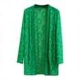 thumbnail image 4 of Sakmal Plus Size Womens Jackets Lightweight Lace Open Front Coats Floral Holiday Long Green Womens Jackets XXL, 4 of 4