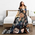 thumbnail image 6 of Sebastian Stan Blanket Soft and Warm Lightweight Fluffy Throws Blankets Rug Carpet Gift for Beach Yoga Bedroom Living Room Decoration Sofa Camping Trip Dorm Decor All Season, 6 of 6