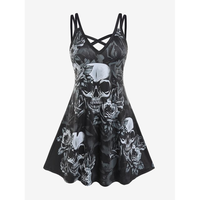 Rose Skull Women's Robe