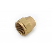 Anderson Metal 704014-06 Fresh Water Fitting Nut LF 7441S Series For 3/8 Inch Outside Diameter Tube Size; Short Forged; 5/8 Inch - 18 Thread Size; 45 Degree SAE Flare Nut; Brass; Single; Lead Free