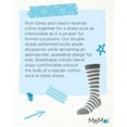 thumbnail image 7 of MeMoi Two Color Striped Cotton Blend Dress Socks - Boys - Male, 8-9, Charcoal, 7 of 7