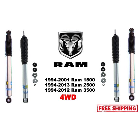 Bilstein B8 5100 4 Front & Rear Shocks for 94-13 Ram 2500 3500 0-2.5" Lift