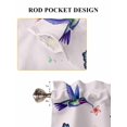 thumbnail image 6 of Pink Flower Living Room Curtains 2 Panel, Spring Floral Butterflies Birds Elegant Pastoral Cafe Window Treatment, Extra Long Farmhouse Bedroom Bathroom Kitchen Curtains Drapes 104"x72", 6 of 6