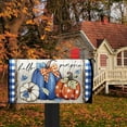thumbnail image 6 of Fall Hello Pumpkin Welcome Mailbox Cover Magnetic Standard Size 21" x 19", Blue Autumn Thanksgiving Decorative Post Letter Box Wrap Decor, Plaid Farmhouse Rustic Garden Yard Outdoor Decoration, 6 of 6