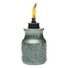 TIKI Brand 7" Baroque Barrel Table Torch, Pewter Glass