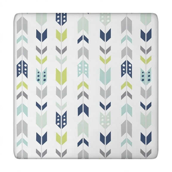 Colorful Arrow Pattern Square Fitted Tablecloth with Elastic Edge,Square Table Cover,Washable Elastic Table Cover for Home Kitchen Party Decor 34"x34"