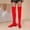 Red, variant on Babysbule Boots for Women Winter Fall/Winter Candy Low Heel Patent Leather Side Zip Tall Over-the-Knee Boots