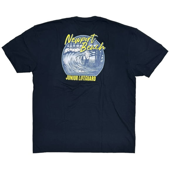 Quiksilver Men's Newport Beach Junior Lifeguard Graphic Tee T-Shirt (XX-Large, Dark Navy)