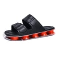 thumbnail image 1 of Coussin d'Air Pantoufle pour Homme Noir Rouge 40 41, 1 of 4