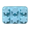 thumbnail image 2 of Christmas Snowflakes Silicone Mold,6 Cavity Various Snowflakes Shaped Mould,6.8 x 10 Inch Heat-Resistant Chocolate Baking Pan,Reusable Candy Making Tray for Cupcake,Mousse,Dessert Handmade Soap, 2 of 4