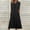 Black, variant on Zorckvet Womens Dresses Short Sleeve Button Down Summer with Pockets Loose V Neck Fashion Long Dress for Women