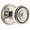 Polished Nickel, variant on Grandeur 814343 Georgetown Solid Brass Rose Privacy Knob Set - Grey