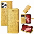thumbnail image 1 of Funda Cartera FOXDOCK para iPhone 16 Pro Max , Flip PU con Relieve de Gatos y Perros, Tarjetero y Soporte, 1 of 6