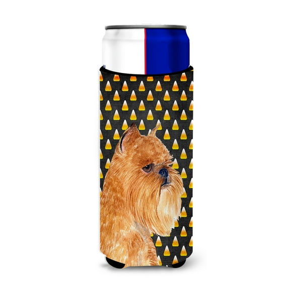 Brussels Griffon Candy Corn Halloween Portrait Ultra Hugger for slim cans