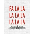thumbnail image 2 of Lettered and Lined 15x18 Black Ornate Wood Framed with Double Matting Museum Art Print Titled - Fa La La, 2 of 4