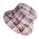 thumbnail image 3 of Women Warm Bucket Hat Plaid Hat Daily Use Autumn Winter Purple Round Brim Windproof 1Pc, 3 of 3
