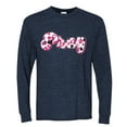 thumbnail image 2 of Wild Bobby, Pray Bubble Letters Inspirational/Christian Men Long Sleeve Shirt, Vintage Heather Navy, 3X-Large, 2 of 6