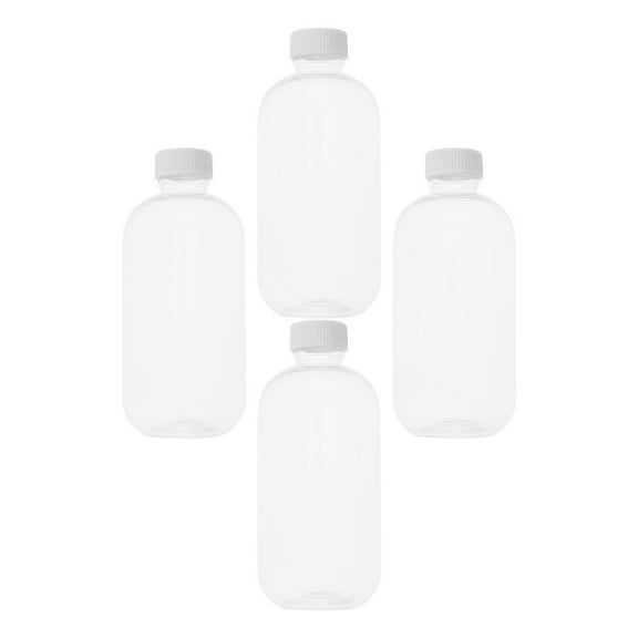Tineasur 4-Pack Clear Plastic Bead Storage Bottles, Reusable Containers for Craft Beads and Small Items