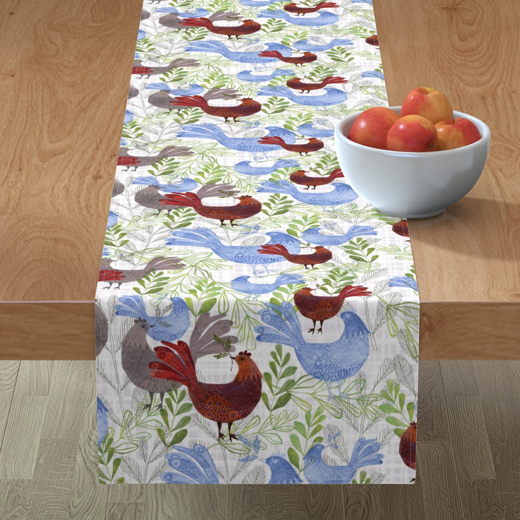 Poulet Rouge ~ Classic Rooster Table Runner 