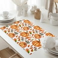 thumbnail image 5 of Pumpkin Fall Placemats Set of 6 Thanksgiving Orange Leaf Heat Insulated Linen Place Mats, Washable Stain-Proof Table Mats for Dining Tables Holiday Decor 13x19inch, 5 of 9