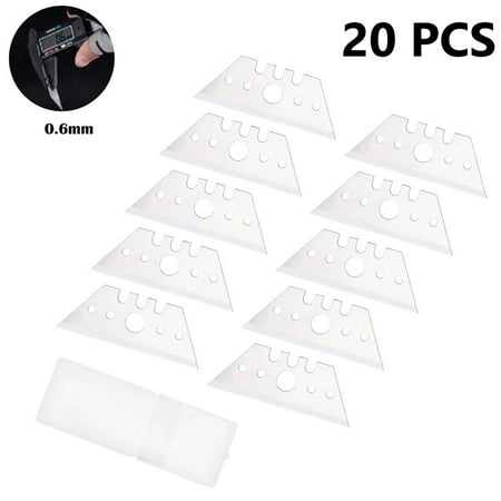 

BCLONG 20Pcs Trapezoidal Blade Replacement Blade Art Craft CutterTool Multifunction