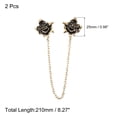 thumbnail image 2 of Uxcell 2 Pack Rose Sweater Clips Retro Cardigan Collar Clips with Chain(Gold), 2 of 6